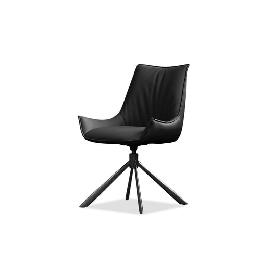 Giulia swivel dining chair in black