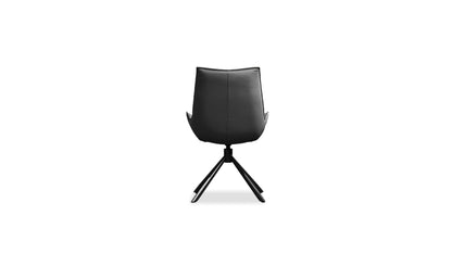 Giulia swivel dining chair in black