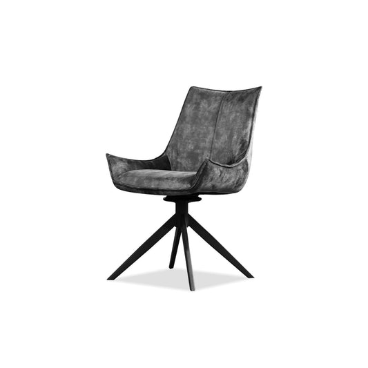 Giulia Swivel Dining Chair In Anthracite