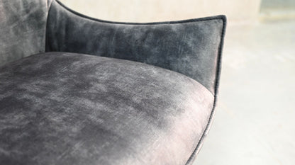 Giulia Swivel Dining Chair In Anthracite