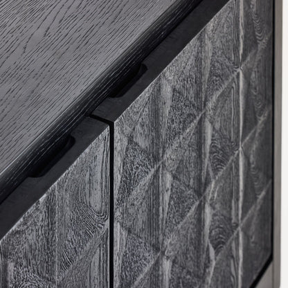 Moss Sideboard Wide In Matte Black Oak