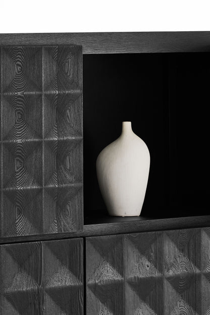 Moss Sideboard Tall In Matte Black Oak