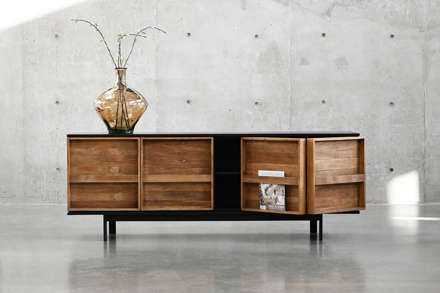 Passage Sideboard In Matte Black Brushed