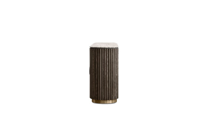Koii Sideboard In Silver Grey Travertine