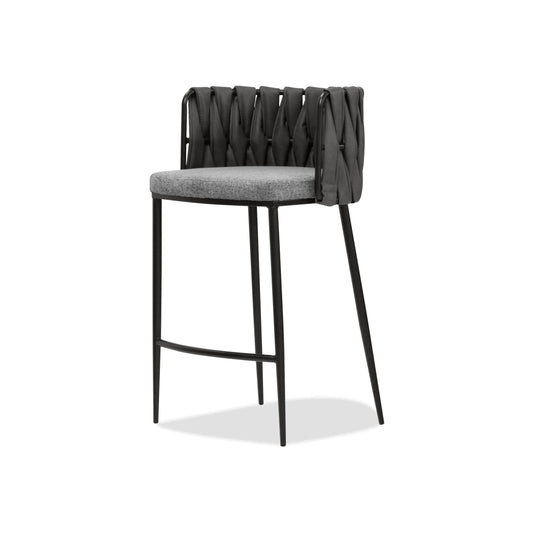 Weaver Counter Stool In Sauvage Ult. Nubuck/concrete Tweed