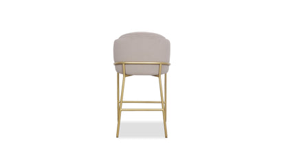 Wallen Counter Stool In Champagne With Gold Base