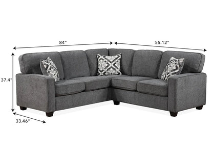 Waylen Sectional in Grey