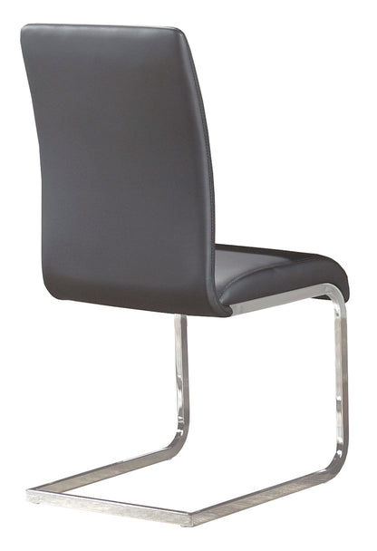 Frankfurt/Maxim 5pc Dining Set in Chrome with Grey Chair