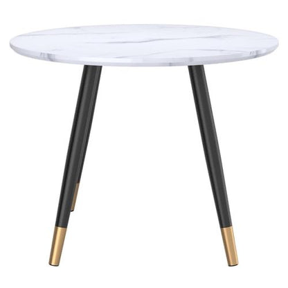 Emery/Olis 5pc Dining Set in White with Black Chair