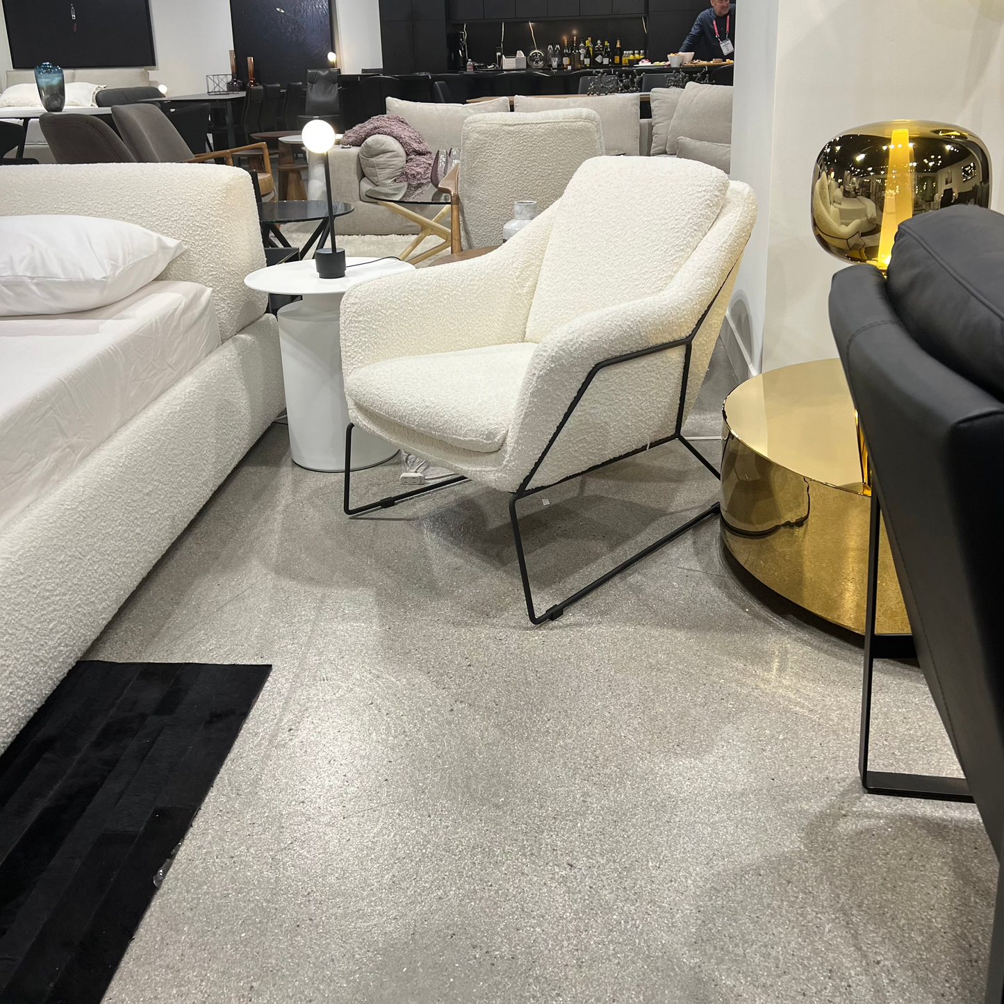 Jasper Occasional Chair In Cream Boucle