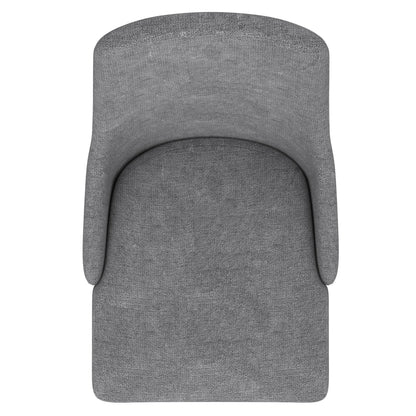 Cora Fabric Dining Chair, set of 2, in Grey and Walnut