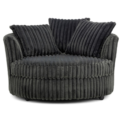6129 Collection Fabric Swivel Chair with Castors