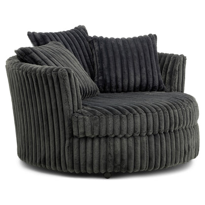 6129 Collection Fabric Swivel Chair with Castors