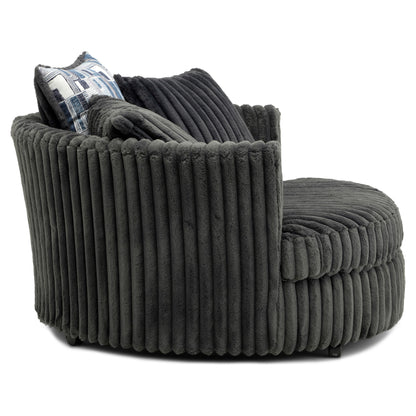 6129 Collection Fabric Swivel Chair with Castors
