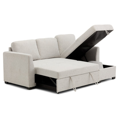 Elias Sofa Bed with Chaise Longue and Integrated Storage