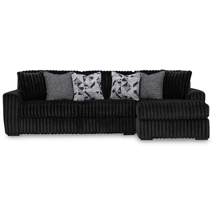 2 Piece Sectional with Chaise - Onyx / Right Facing