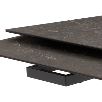 The W Double Extension Dining Table In Slate