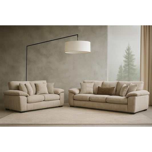 1672 Collection Beige Sofa and Love Seat