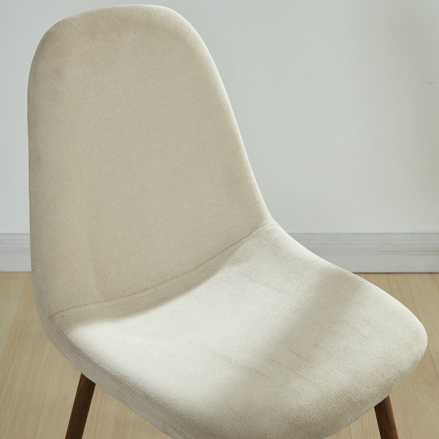 Lyna Dining Chair, set of 4 in Beige and Walnut