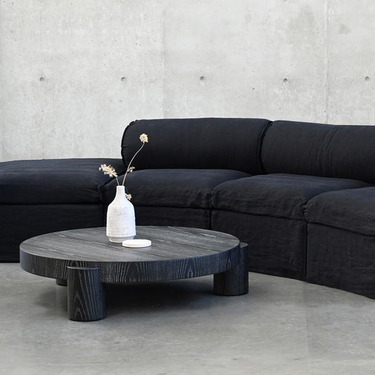 Mira Coffee Table In Vintage Wash Black Veneer
