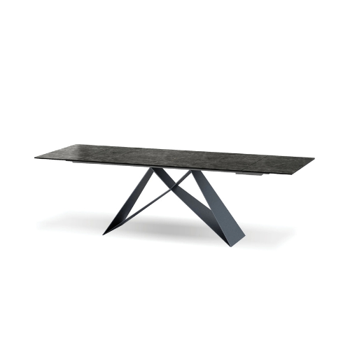 The W Double Extension Dining Table In Slate