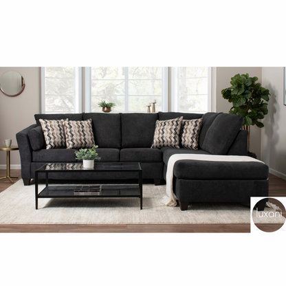 Slate Noir 119'' 2 Piece Chaise Sectional