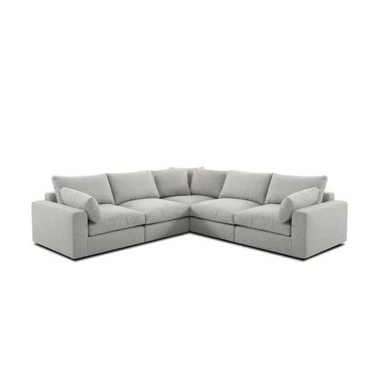 Onza Sectional 5-piece In Oat Tweed Modular Sectional