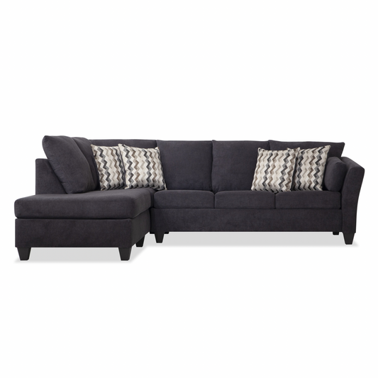 Slate Noir 119'' 2 Piece Chaise Sectional